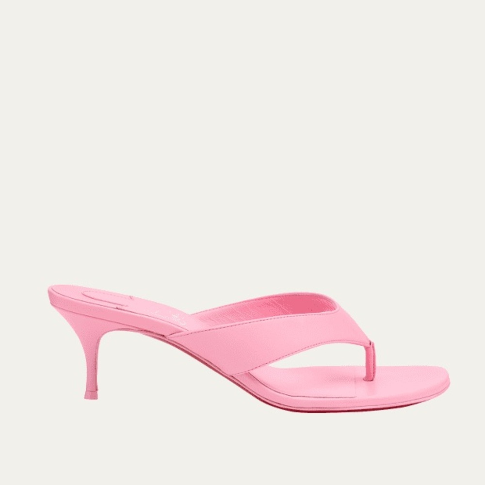 Christian Louboutin Leather Thong Red Sole Slide Sandals size 12B/42
